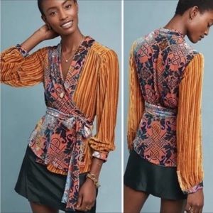 Anthropologie Moulinette Soeurs Velvet Silk Blend Wrap Medium
